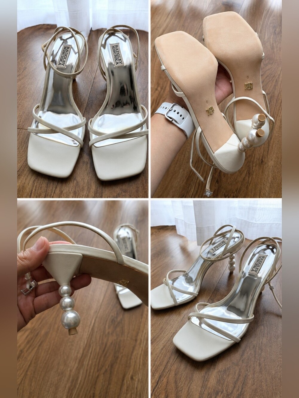 Elegant & chic heels by Badgley Mischka in a timeless ivory/cream shade.